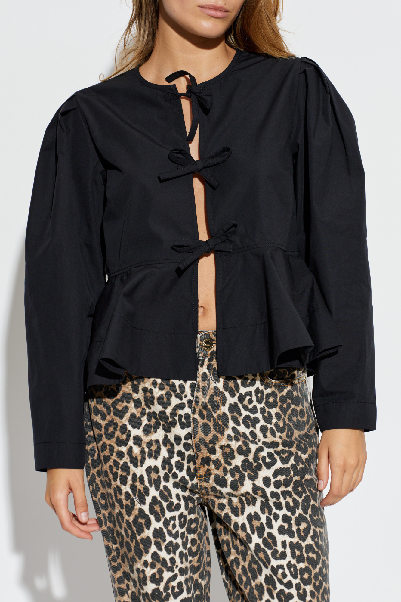 Ganni Top with peplum | Women's | Vitkac